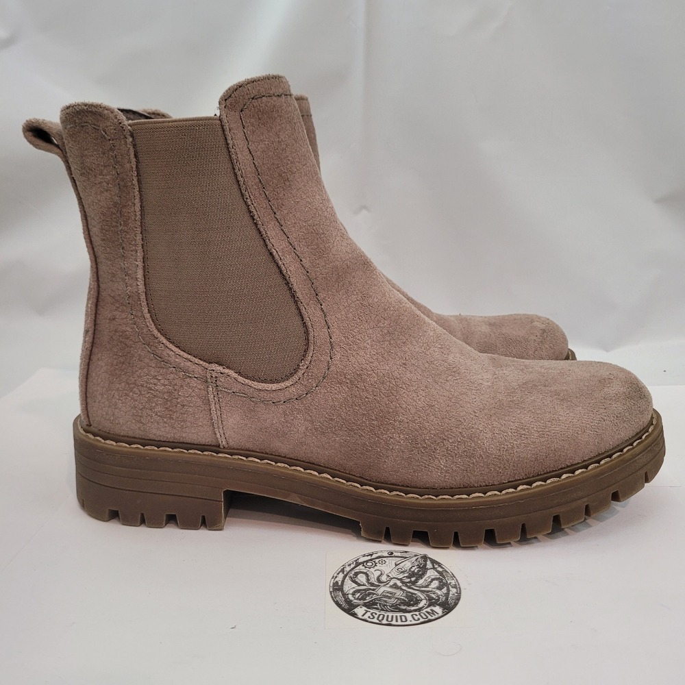 Cliffs by White Mountain Mastery Boot Women‎ 7.5M Taupe Suede Textile Lug Sole